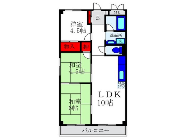 ヴィラ　みどりの物件間取画像